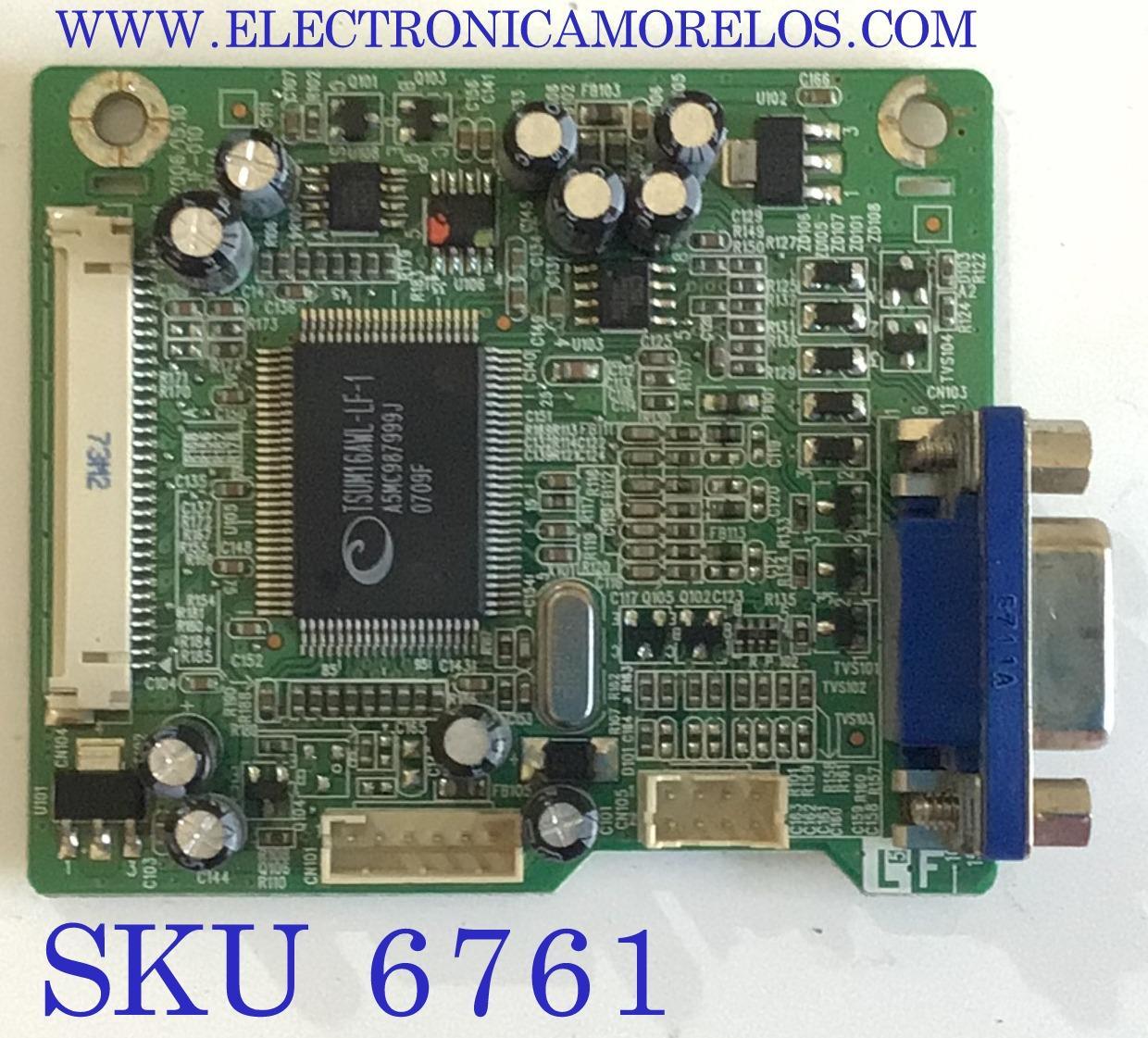 MAIN PARA MONITOR ACER / NUMERO DE PARTE 790401301660R / 490401300210R / PANEL LM170E01(TL)(BB) / MODELO AL1706 A